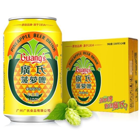 廣氏 菠蘿啤果味飲料330ml (24入)