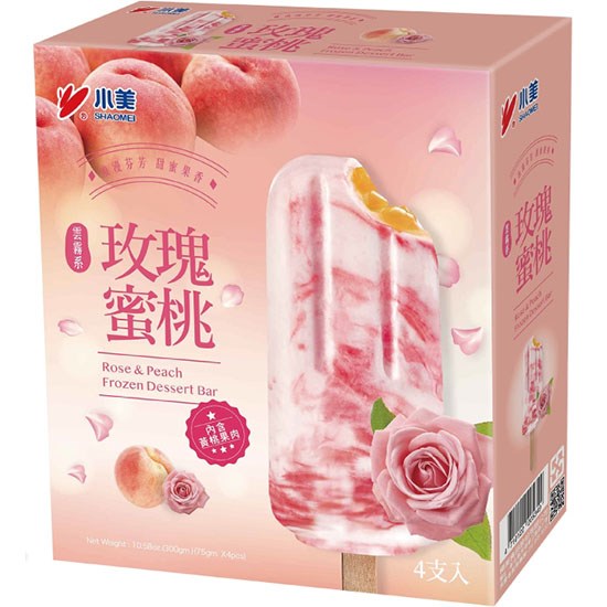 小美 玫瑰蜜桃冰棒(4入)300g