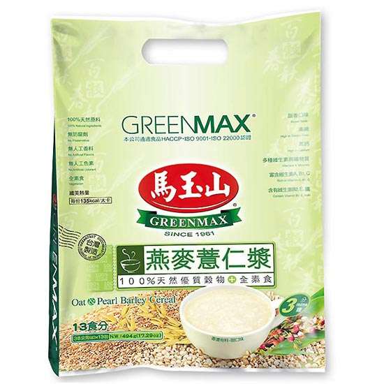 馬玉山 燕麥薏仁漿(13p)494g