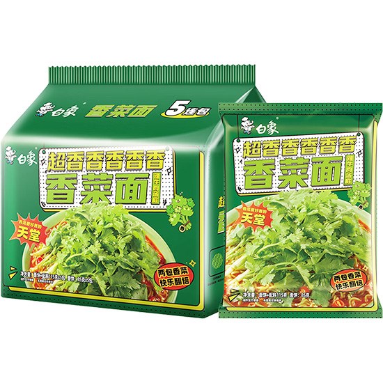 白象 香菜味辣牛肉湯麵(5入)425g