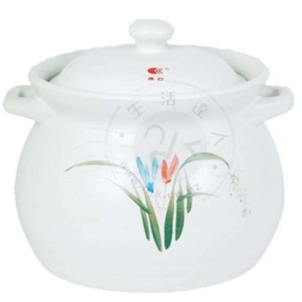 康舒 白色煲湯鍋3300ml#12