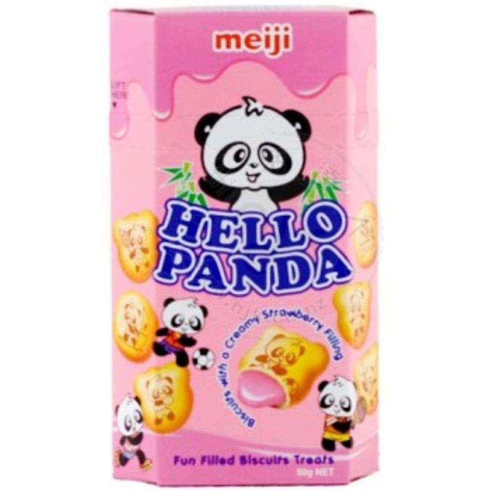 明治 熊貓草莓夾心餅乾50g