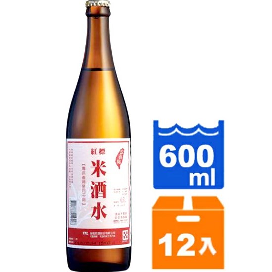 TTL 紅標米酒水0.5%(坐月子專用)600ml*12p
