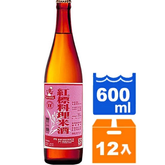 TTL 紅標料理米酒600ml*12p
