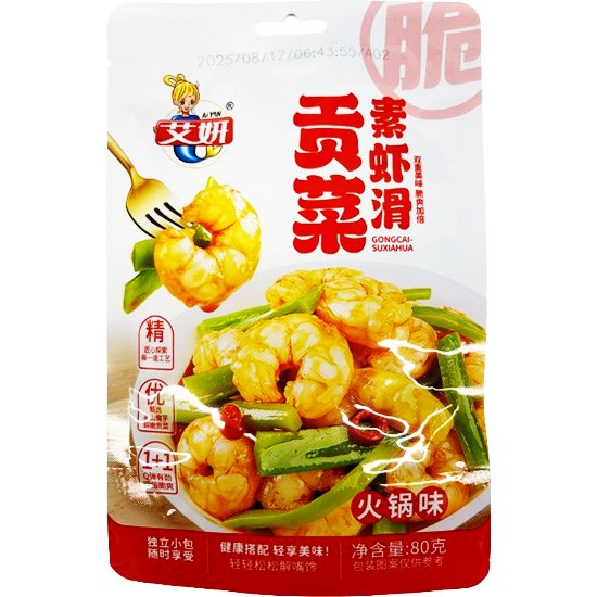 艾妍 火鍋味素蝦滑貢菜80g