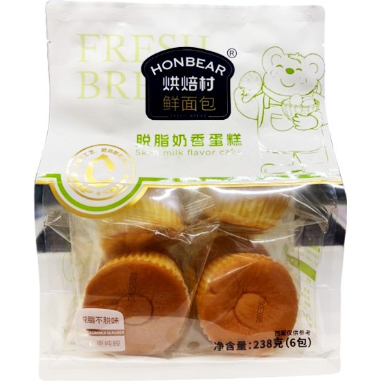 烘焙村 脫脂奶香蛋糕(6入)238g