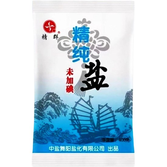 中鹽 精群 精純無碘鹽400g