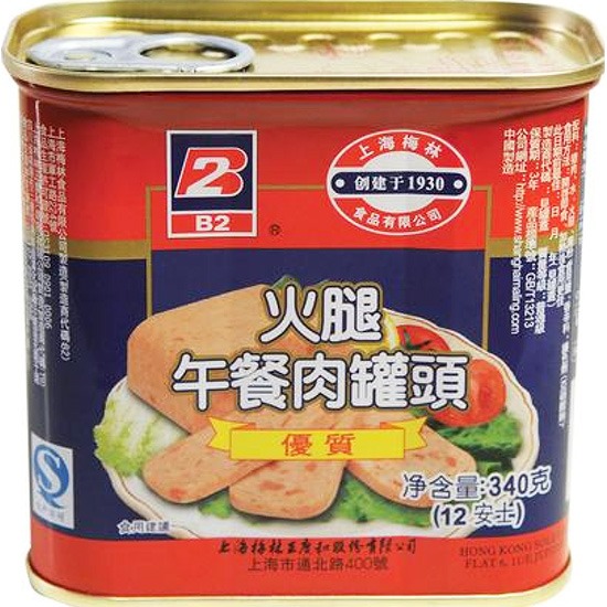梅林 火腿午餐肉罐頭(方盒)340g