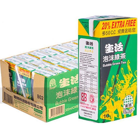 生活 泡沫綠茶300ml*24p Niilife Bubble Green Tea 300ml * 24p