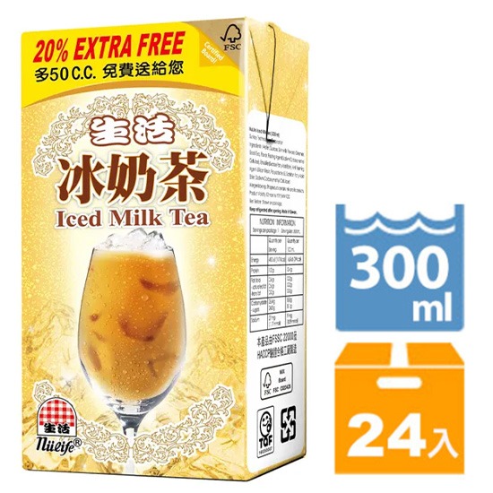 生活 冰奶茶 300ml*24p