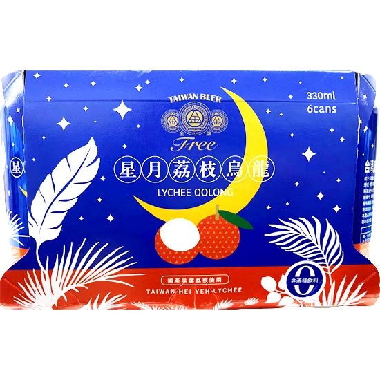 金牌 星月荔枝烏龍啤酒風味飲料(6入)330ml*6p Gold Medal Lychee & Oolong Tea (6p) 330ml * 6p
