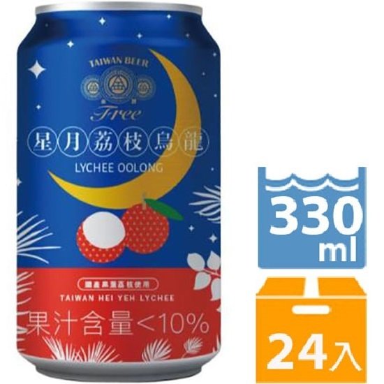 金牌 星月荔枝烏龍啤酒風味飲料330ml*24p