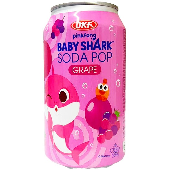 OKF Baby Shark 葡萄味蘇打飲料350ml
