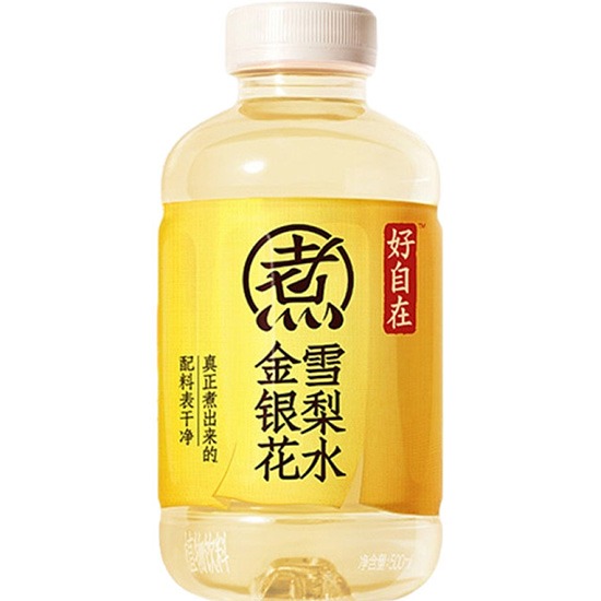 元氣森林 自在水 金銀花雪梨水植物飲料500ml