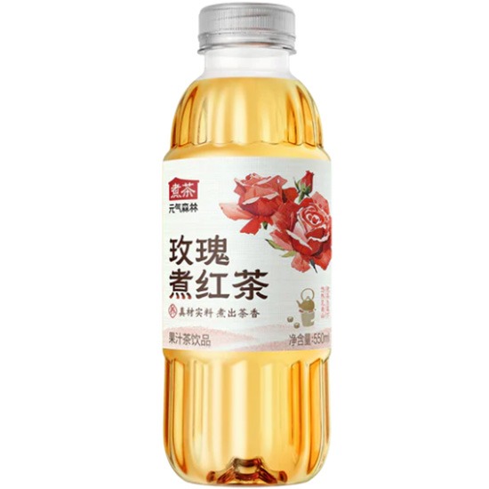 元氣森林 煮茶 玫瑰煮紅茶果汁茶飲料550ml