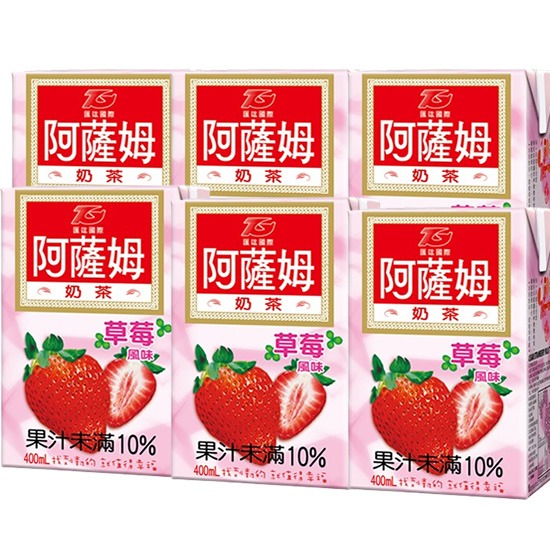 阿薩姆 草莓奶茶400ml*6p