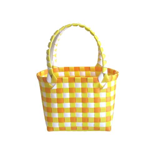 橘黃白編織包17*13*13cm