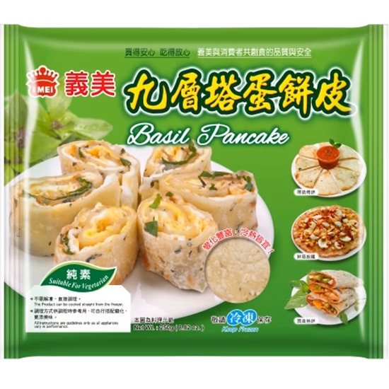 義美 九層塔蛋餅皮250g