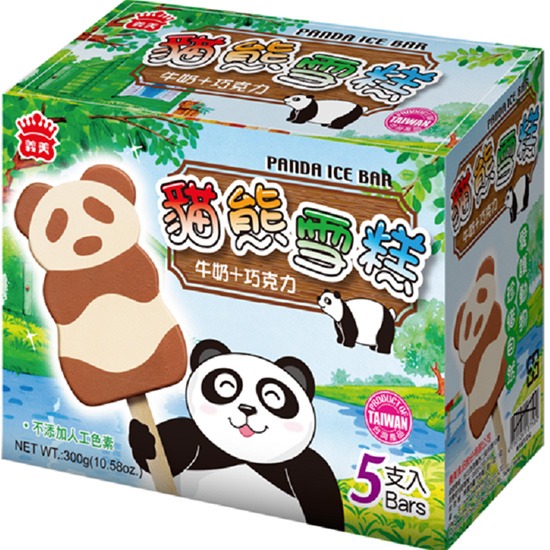 義美 貓熊牛奶巧克力雪糕(5入)300g