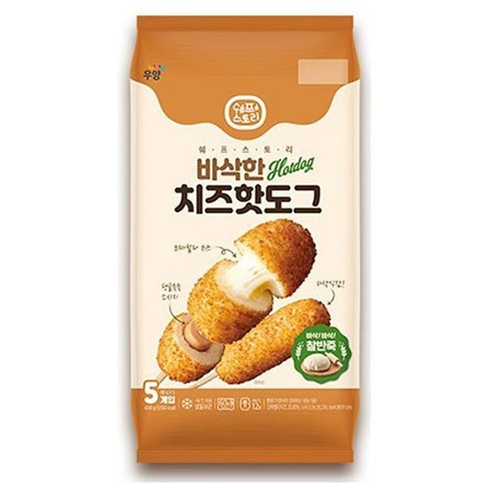 WooYang 冷凍脆皮芝士魚肉腸熱狗(5入)400g