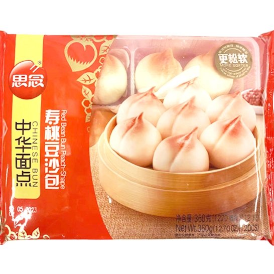 思念 壽桃豆沙包(12入)360g
