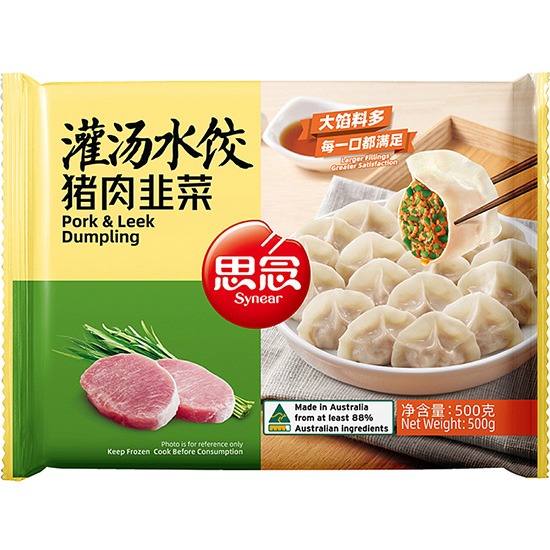 思念 冷凍豬肉韭菜灌湯水餃500g
