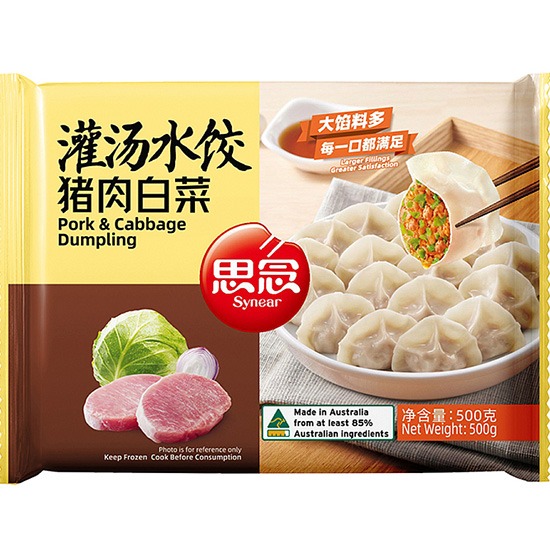 思念 冷凍豬肉白菜灌湯水餃500g