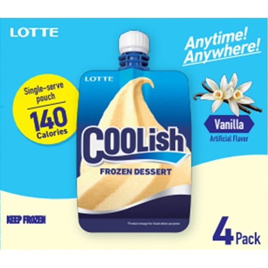 Lotte 香草味吸吸冰淇淋(4入)576ml