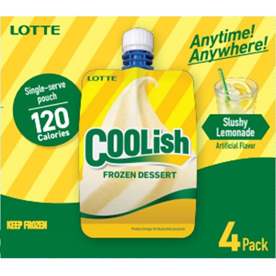 Lotte 檸檬味吸吸冰淇淋(4入)576ml