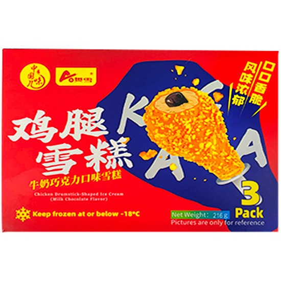奧雪 牛奶巧克力味雞腿雪糕(3入)216g