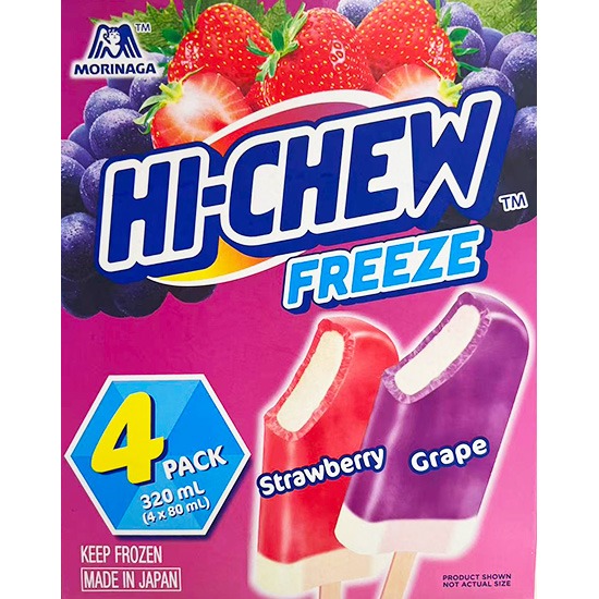 Morinaga Hi-Chew 草莓葡萄味冰棒(4入)320ml