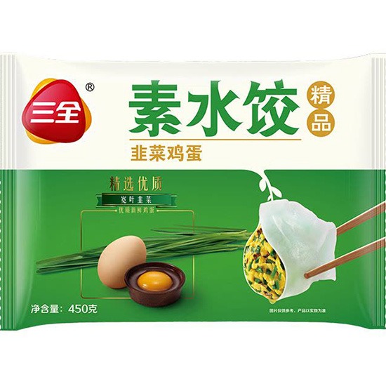三全 冷凍韭菜雞蛋素水餃450g