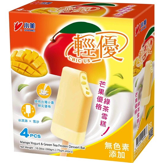 小美 輕優 芒果優格綠茶雪糕(4入)300g