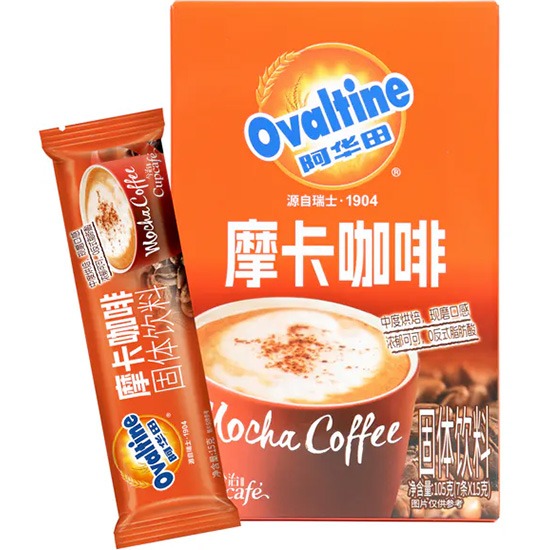 阿華田 摩卡咖啡固體飲料(7入)105g