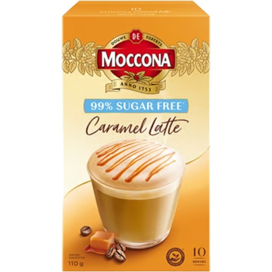 Moccona 即溶無糖焦糖味拿鐵咖啡(10入)110g