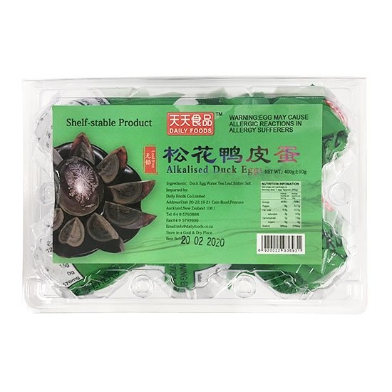 天天 無鉛松花皮蛋(6入)400g Tiantian Lead Free Alkalised Duck Eggs (6p) 400g