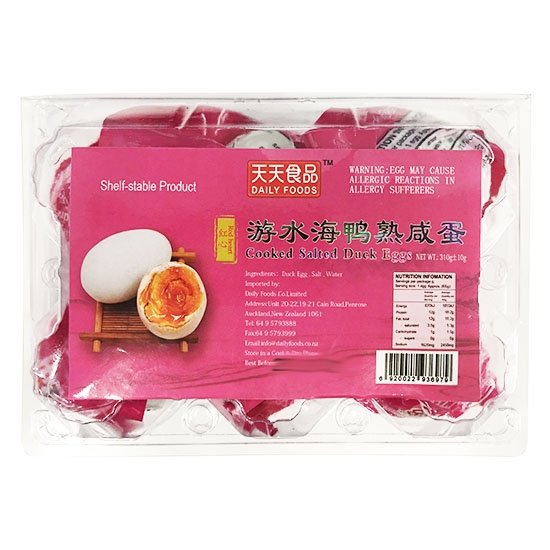 天天 紅心游水海鴨熟鹹蛋(6入)310g