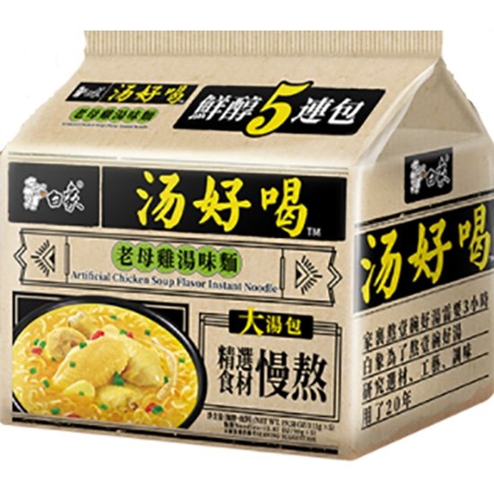 白象 湯好喝老母雞湯麵(5入)555g