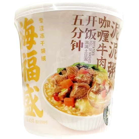 海福盛 咖喱牛肉味泥泥粥(杯)43g