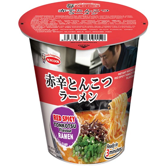 Acecook 香辣味豚骨風味拉麵(杯)73g