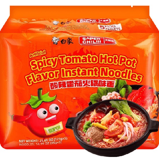 白象 酸辣番茄火鍋味麵(5入)615g