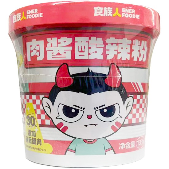 食族人 火山肉醬酸辣粉(桶)133g