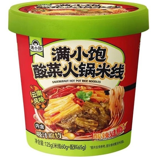 滿小飽 酸菜火鍋味米線(桶)125g