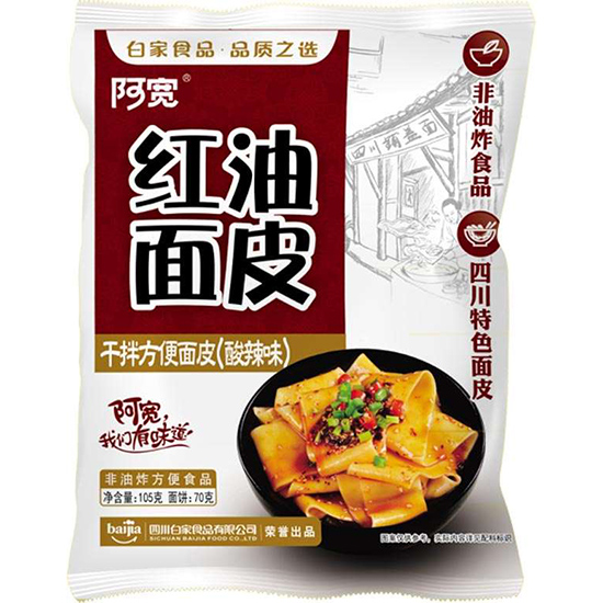 白家 阿寬 酸辣紅油麵皮105g