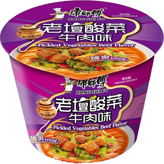 康師傅 老壇酸菜牛肉碗麵122g