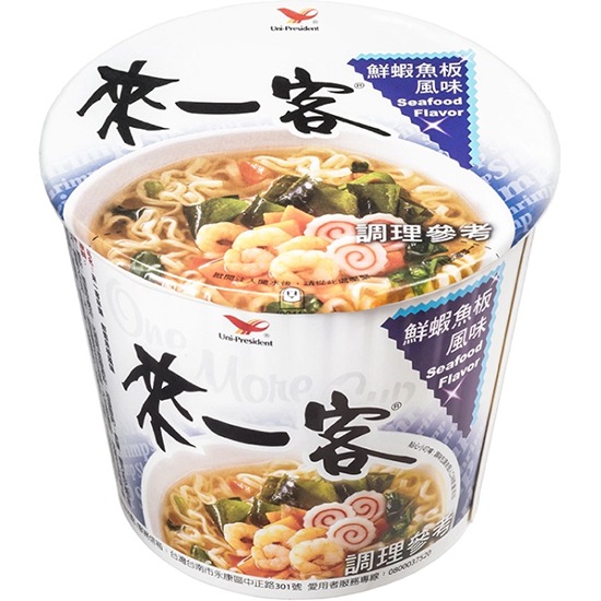 統一 來一客鮮蝦魚板杯麵63g