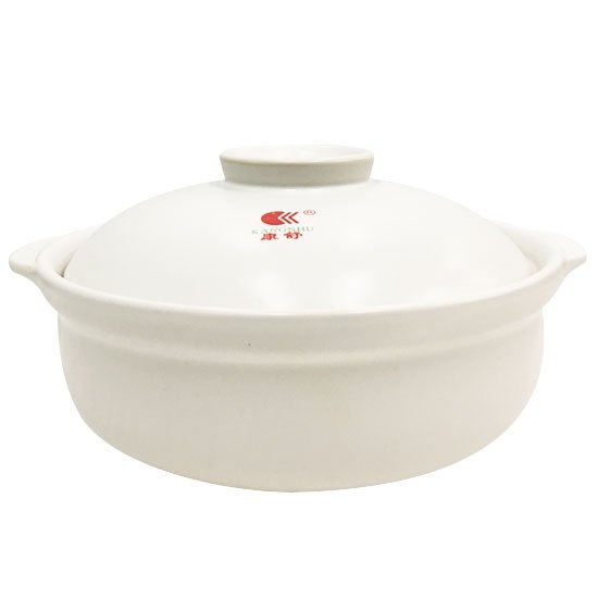 康舒 白色瓷煲鍋105#