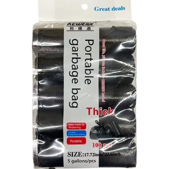 科維迪 手提黑色垃圾袋45*60cm(5p)