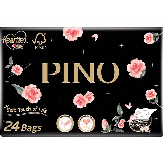 心相印 Pino 4層玫瑰花香手帕紙巾(6片*24包)