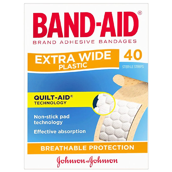 Band-Aid 邦迪塑料材質加寬創口貼 40片